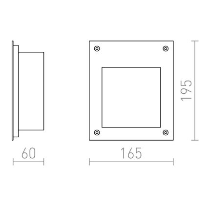 RED - Design Rendl - R10546 - LED Vanjska ugradbena svjetiljka AKORD LED/3W/230V IP65