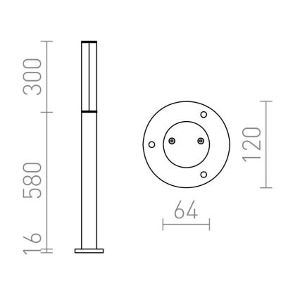 RED - Design Rendl - R10548 - LED Vanjska lampa VADIS LED/8W/230V IP54