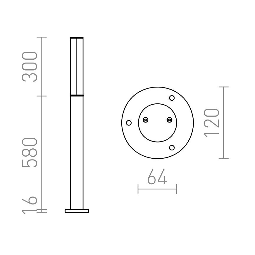 RED - Design Rendl - R10548 - LED Vanjska lampa VADIS LED/8W/230V IP54