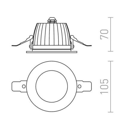 RED - Design Rendl - R10565 - LED Ugradbena svjetiljka za kupaonicu AMIGA 8W/230V IP65