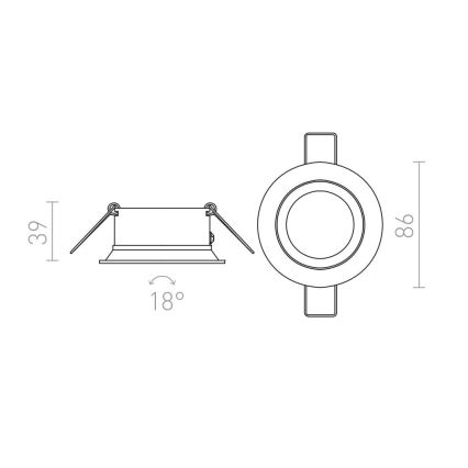 RED - Design Rendl - R11738 - Ugradbena svjetiljka SOBER 1xGU10/50W/230V bijela