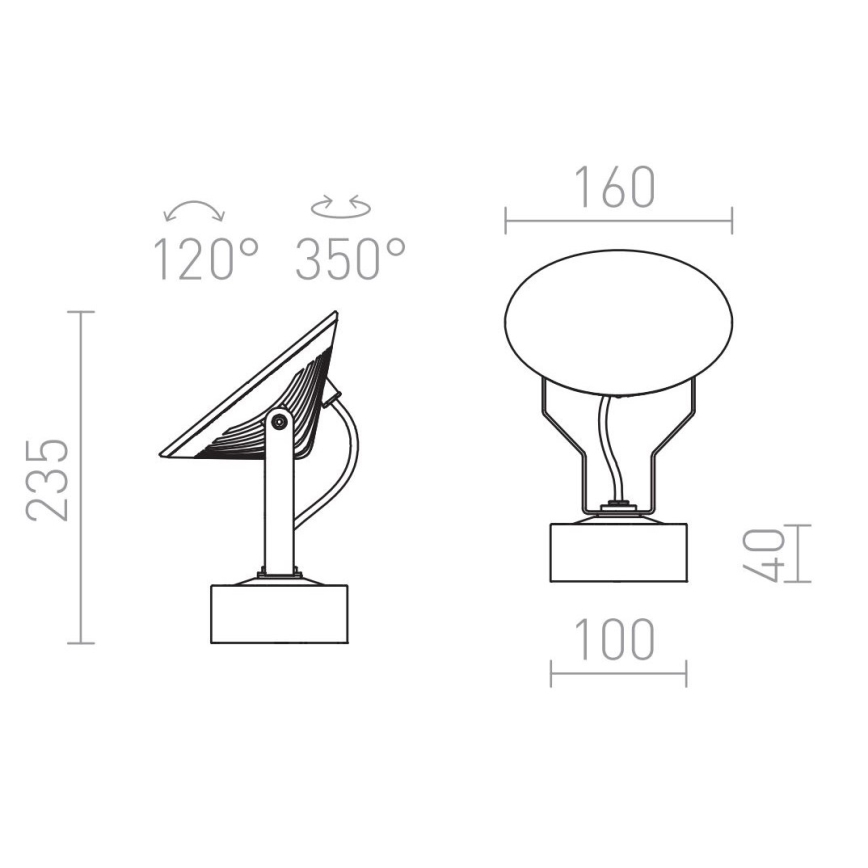 RED - Design Rendl - R11753- LED Vanjska zidna svjetiljka FOX LED/9W/230V IP65