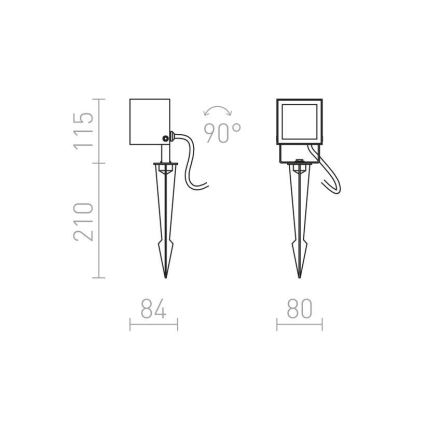 RED - Design Rendl - R12025 - LED Vanjska svjetiljka BORA LED/6W/230V IP54