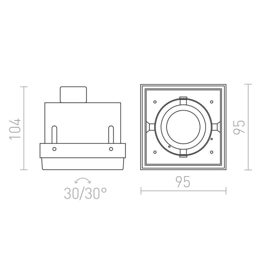 RED - Design Rendl - R12052 - Ugradbena svjetiljka ELECTRA 1xGU10/50W/230V