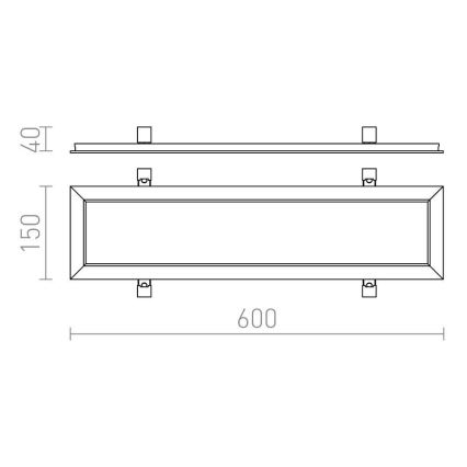 RED - Design Rendl - R12061 - LED Panel za površinsku ugradnju STRUCTURAL LED/22W/230V