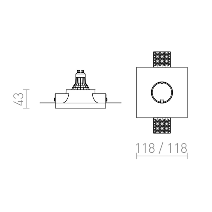 RED - Design Rendl - R12358 - Ugradbena svjetiljka DINGO 1xGU10/35W/230V