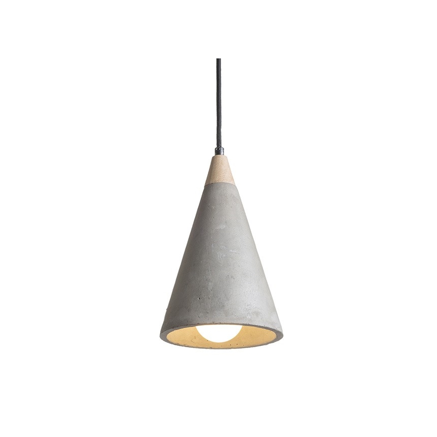 RED - Design Rendl - R12380 - Luster na sajli HEIDI 1xE27/28W/230V beton/drvo