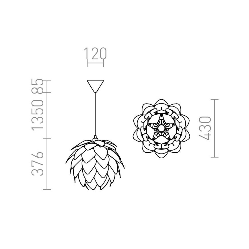 RED - Design Rendl - R12381 - Luster na sajli ENCOMBRE 1xE27/42W/230V