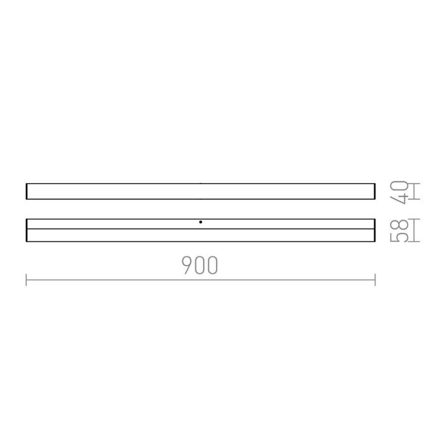 RED - Design Rendl - R12404 - LED Zidna svjetiljka za kupaonicu LEVIA LED/18W/230V IP44