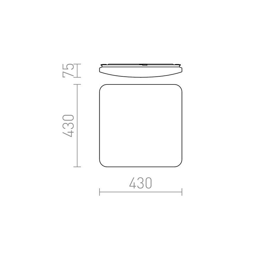 RED - Design Rendl - R12437 - LED Stropna svjetiljka SEMPRE LED/36W/230V kvadrat