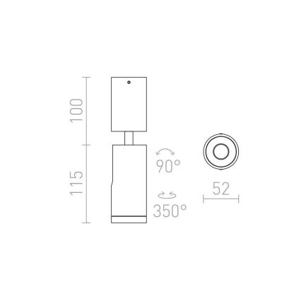 RED - Design Rendl - R12497 - LED Reflektorska svjetiljka BOGARD LED/5W/230V crna