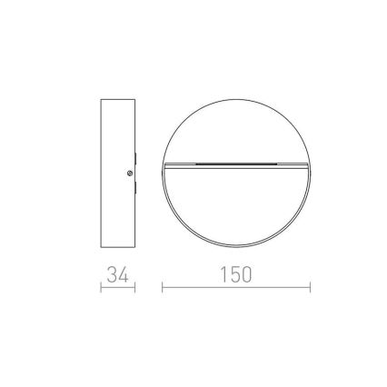 RED - Design Rendl - R12539 - LED Vanjska zidna svjetiljka AQILA LED/6W/230V IP54