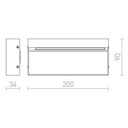 RED - Design Rendl - R12547 - LED Vanjska zidna svjetiljka AQILA LED/6W/230V IP54