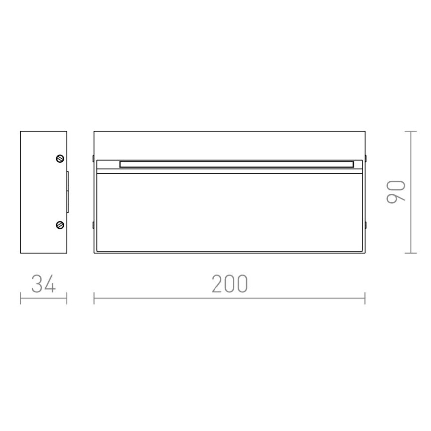 RED - Design Rendl - R12547 - LED Vanjska zidna svjetiljka AQILA LED/6W/230V IP54
