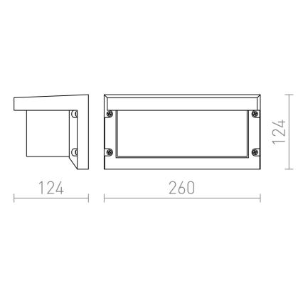 RED - Design Rendl- R12561 - Vanjska zidna svjetiljka HIDE 1xE27/18W/230V IP54