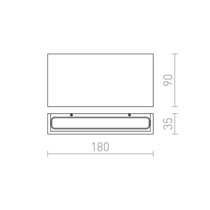 RED - Design Rendl - R12573 - LED Vanjska zidna svjetiljka TORINO 2xLED/5W/230V IP54