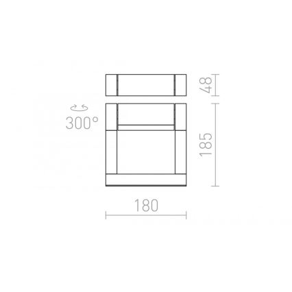 RED - Design Rendl - R12623 - LED Vanjska zidna svjetiljka AQUE LED/8W/230V IP54