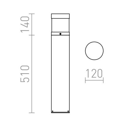 RED - Design Rendl - R12626 - LED Vanjska lampa ABAX LED/15W/230V IP54 antracit