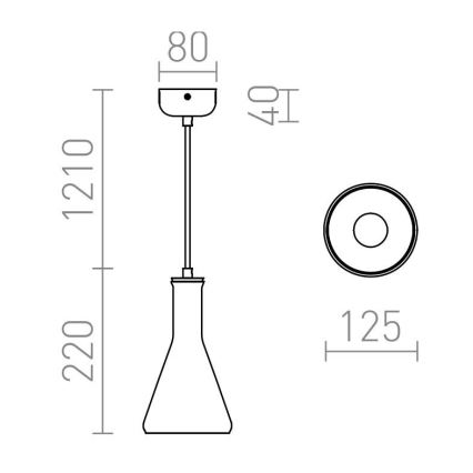 RED - Design Rendl - R12663 - Luster na sajli PULIRE 1xE14/28W/230V