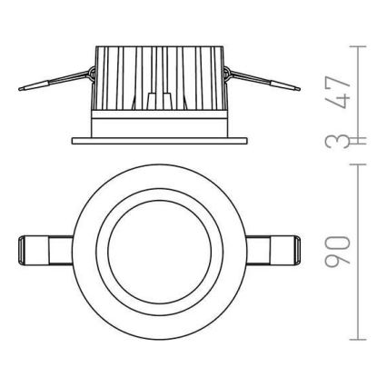 RED - Design Rendl - R12716 - LED Ugradbena svjetiljka za kupaonicu TOLEDO 8W/230V IP44