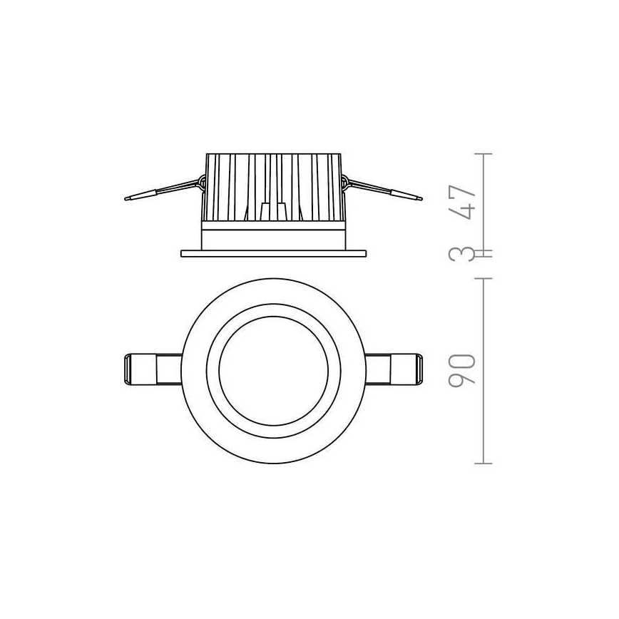 RED - Design Rendl - R12716 - LED Ugradbena svjetiljka za kupaonicu TOLEDO 8W/230V IP44