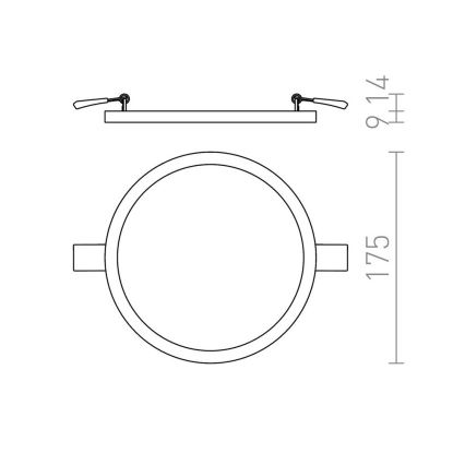 RED - Design Rendl - R12765 - LED Ugradbena svjetiljka HUE LED/18W/230V