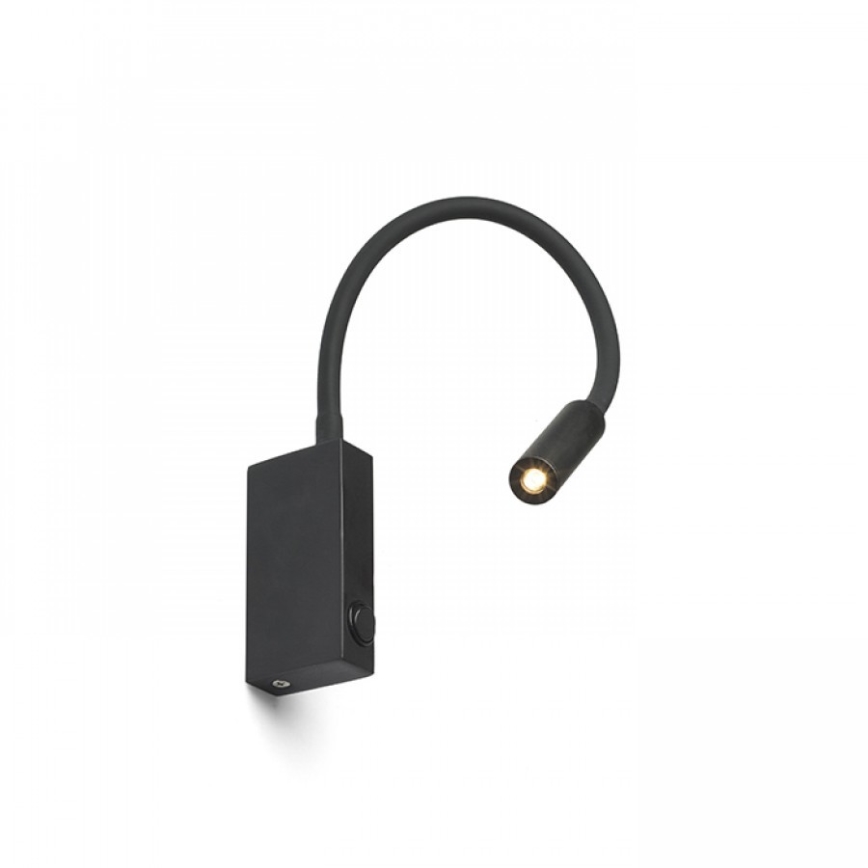 RED - Design Rendl - R12945 - LED fleksibilna lampa EKE LED/3W/230V crna