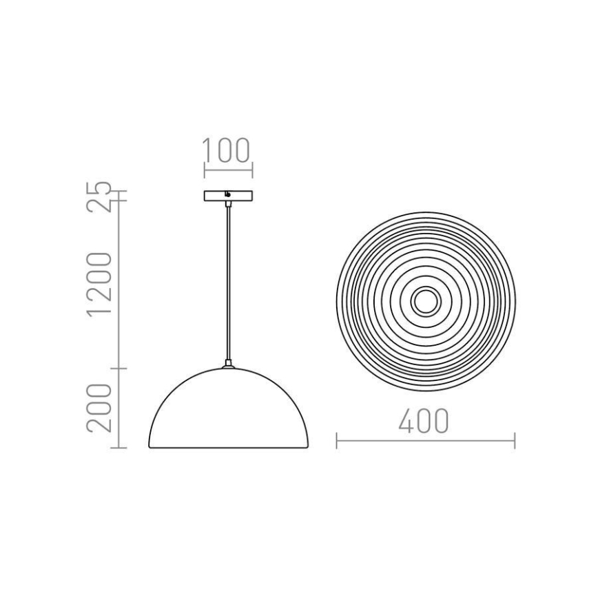 RED - Design Rendl - R13048 - Luster na sajli CARISSIMA 1xE27/42W/230V