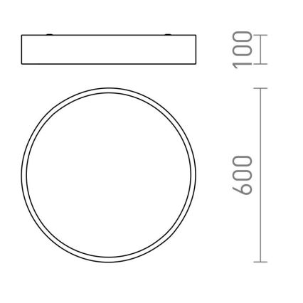 RED - Design Rendl - R13333 - LED Stropna svjetiljka MEZZO LED/60W/230V crna