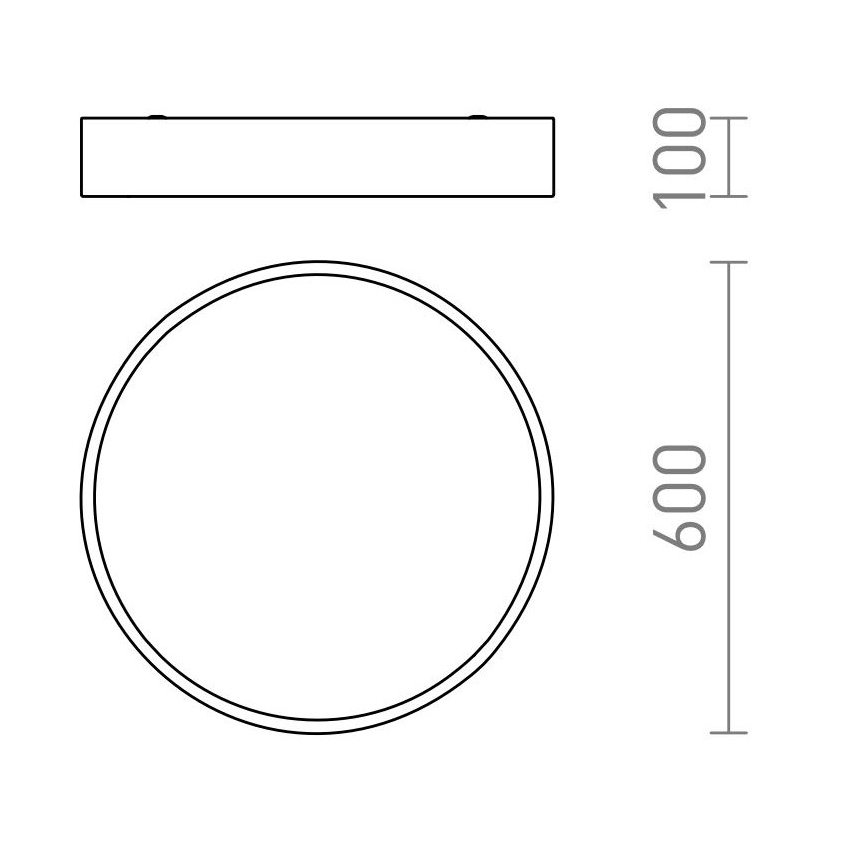 RED - Design Rendl - R13333 - LED Stropna svjetiljka MEZZO LED/60W/230V crna