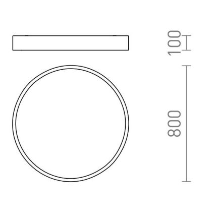 RED - Design Rendl - R13334 - LED Stropna svjetiljka MEZZO LED/100W/230V bijela