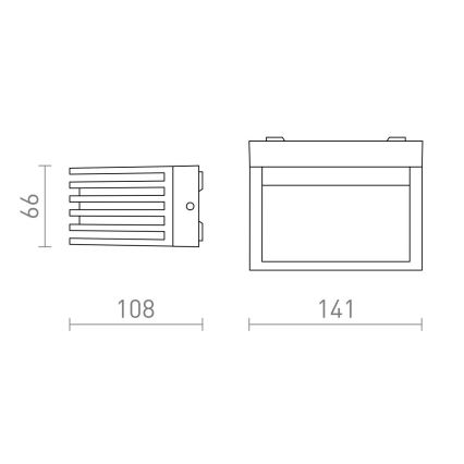 RED - Design Rendl - R13564 - LED Vanjska zidna svjetiljka CLAIRE LED/6W/230V IP54