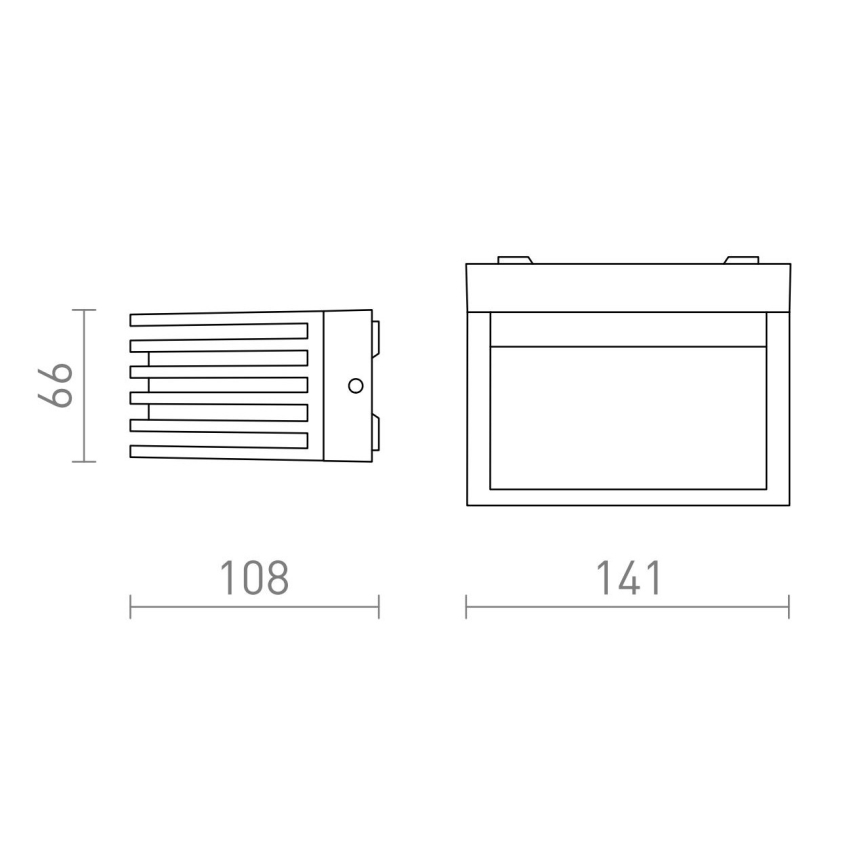 RED - Design Rendl - R13564 - LED Vanjska zidna svjetiljka CLAIRE LED/6W/230V IP54