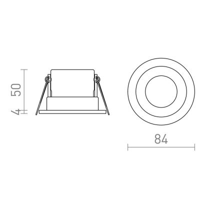 RED - Design Rendl - R13602 - LED Ugradbena svjetiljka za kupaonicu BELLA LED/11W/230V IP65