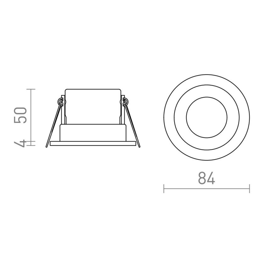 RED - Design Rendl - R13602 - LED Ugradbena svjetiljka za kupaonicu BELLA LED/11W/230V IP65