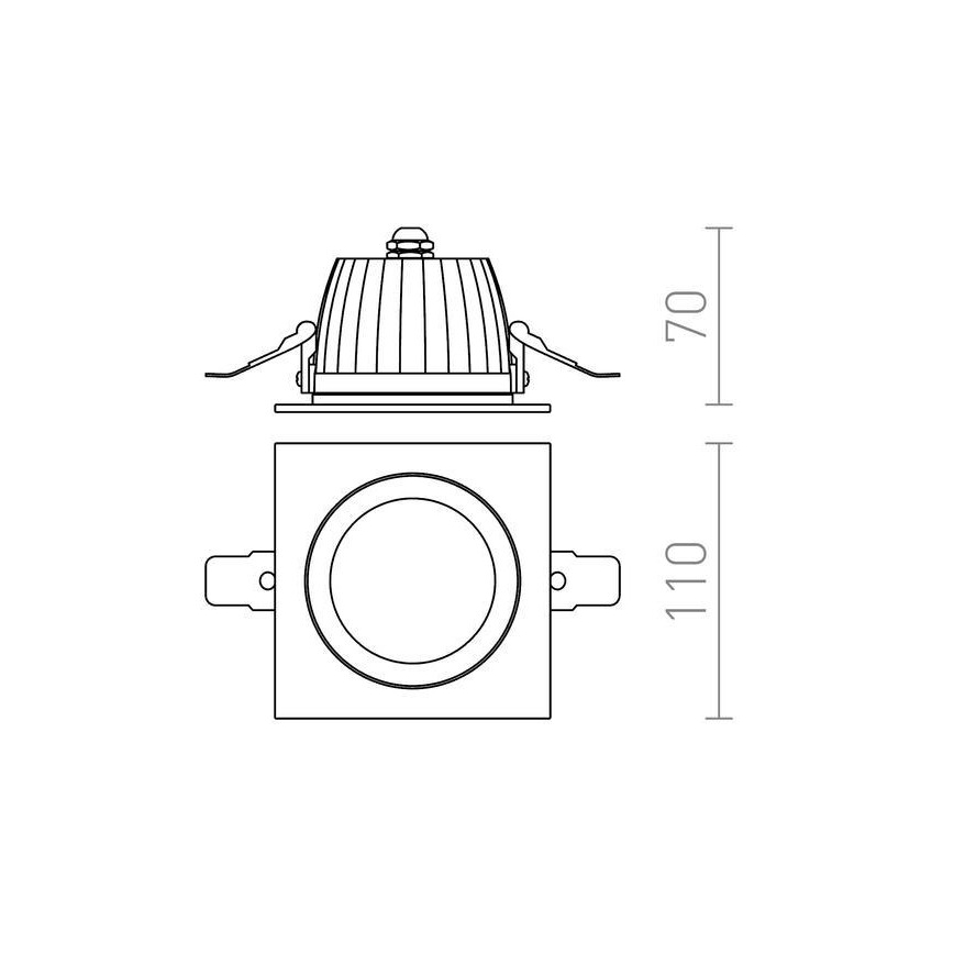 RED - R10566 - LED Ugradbena svjetiljka za kupaonicu AMIGA LED/8W/230V IP65 bijela