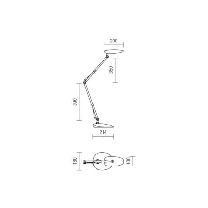 Redo 01-1036 - LED Stolna lampa KEPLER VEIOZA LED/6.5W/230V