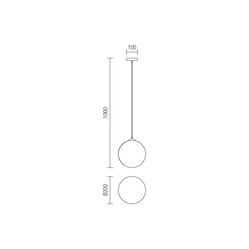 Redo 01-1064 - Luster na sajli OLA 1xE27/42W/230V pr. 20 cm