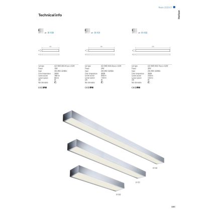 Redo 01-1132 - LED Rasvjeta za ogledalo u kupaonici HORIZON LED/30W/230V 120 cm IP44