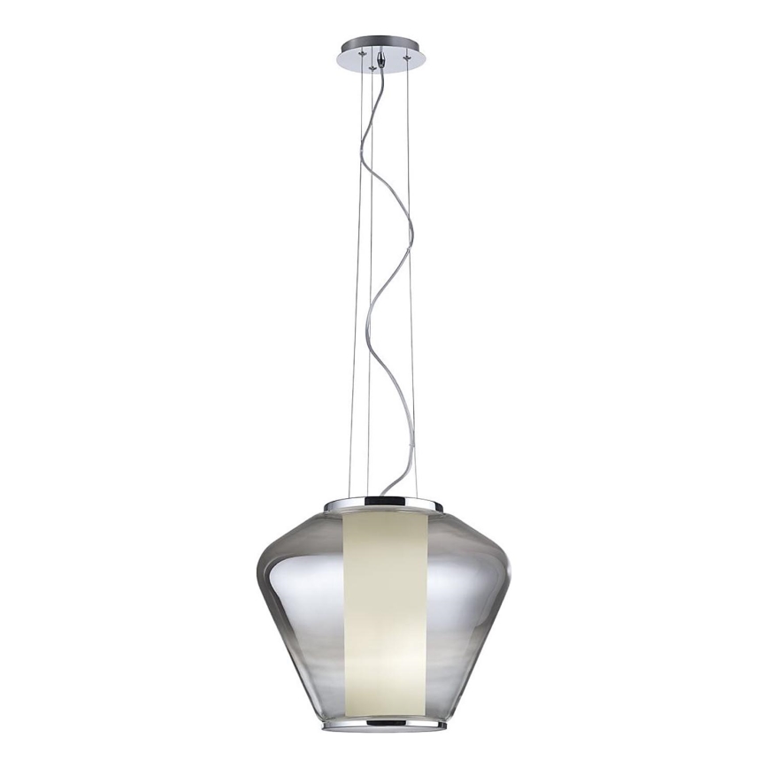 Redo 01-1139 - Luster na sajli FUSION 1xE27/42W/230V Ø 30 cm sjajni krom/dimljeno