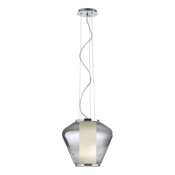 Redo 01-1140 - Luster na sajli FUSION 1xE27/42W/230V pr. 38 cm siva