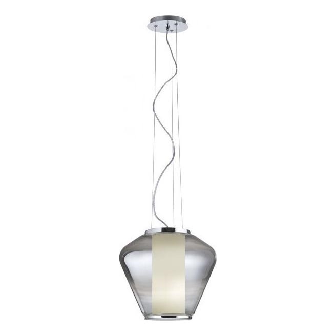 Redo 01-1140 - Luster na sajli FUSION 1xE27/42W/230V pr. 38 cm siva