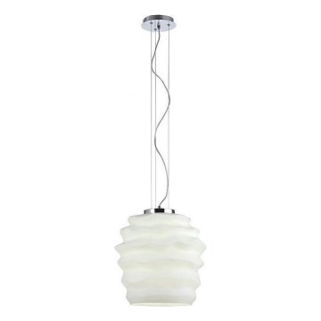 Redo 01-1141 - Viseći luster na kabelu MAGMA 1xE27/42W/230V Ø 38 cm sjajni krom/bijela