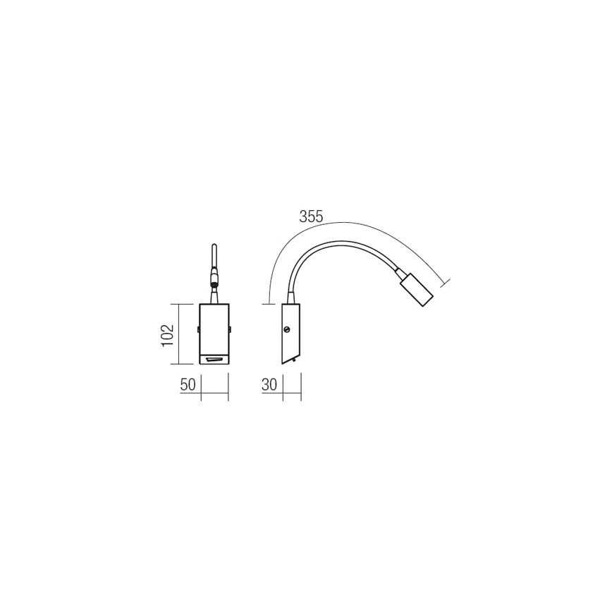 Redo 01-1193 - LED Fleksibilna lampica HELLO LED/3W/230V bijela