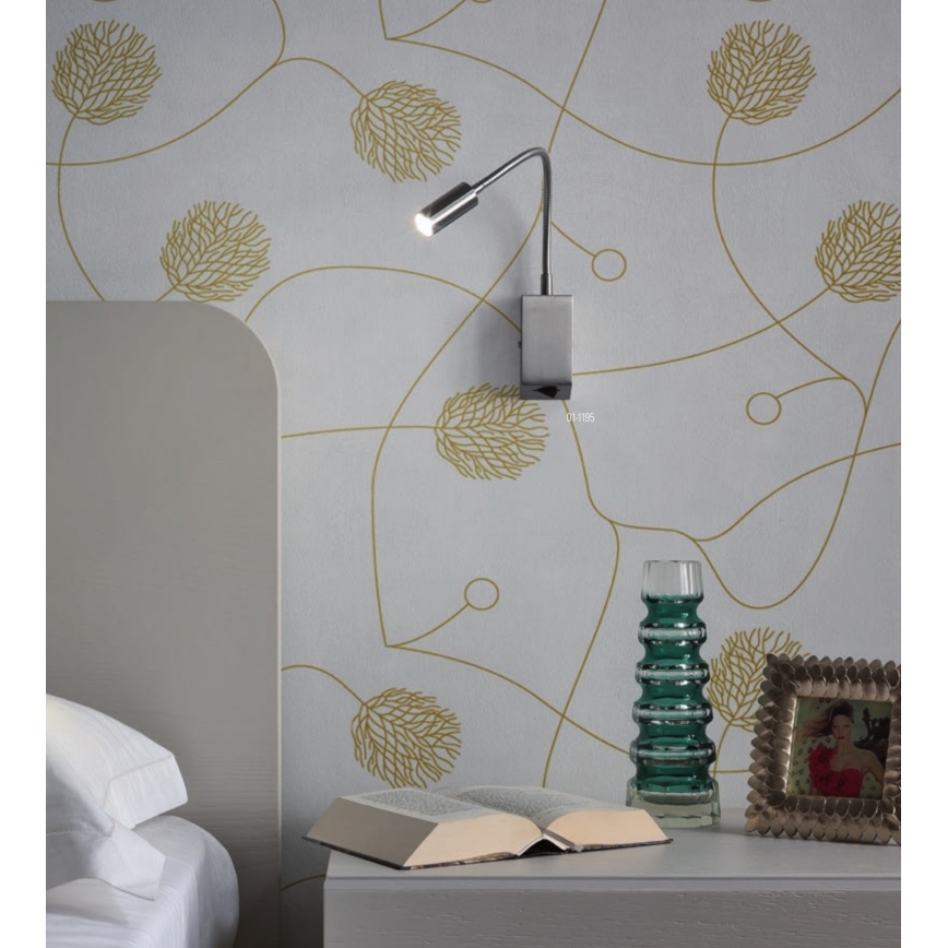 Redo 01-1195 - LED Fleksibilna lampica HELLO LED/3W/230V mat krom