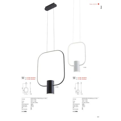 Redo 01-1227 - LED stolna lampa s prigušavanjem DOM LED/21W/230V crna
