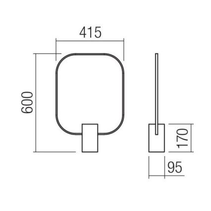 Redo 01-1227 - LED stolna lampa s prigušavanjem DOM LED/21W/230V crna