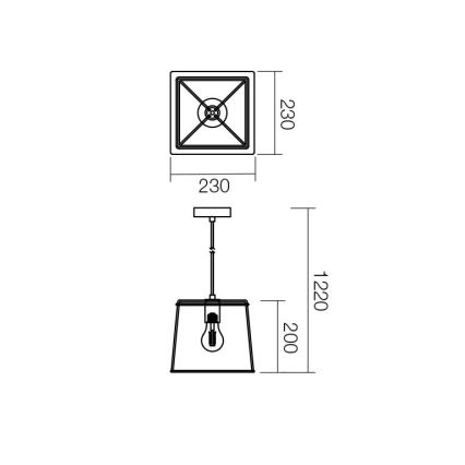 Redo 01-1262 - Luster na sajli SKETCH 1xE27/42W/230V