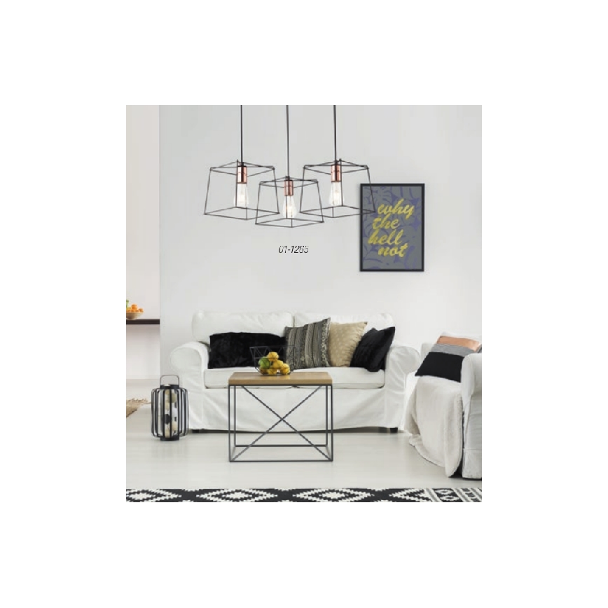 Redo 01-1265 - Luster na sajli SKETCH 3xE27/42W/230V pauk