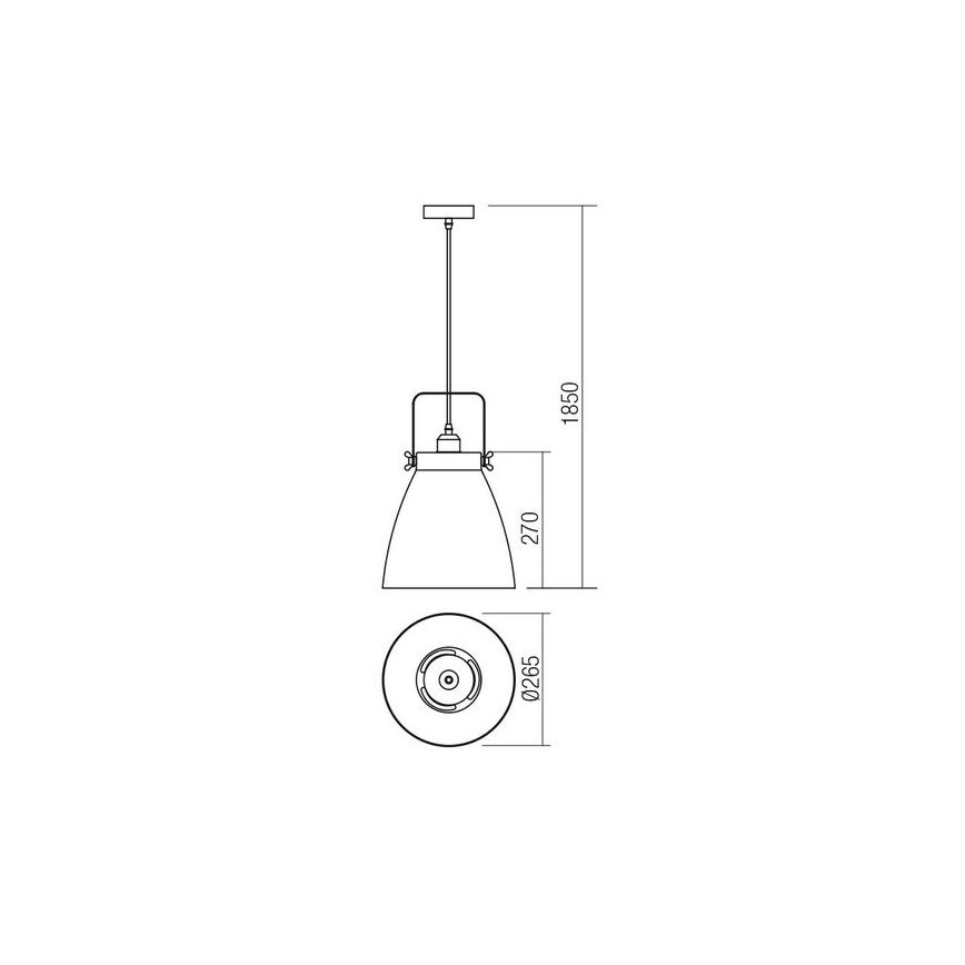 Redo 01-1275 - Luster na sajli ARNE 1xE27/42W/230V siva